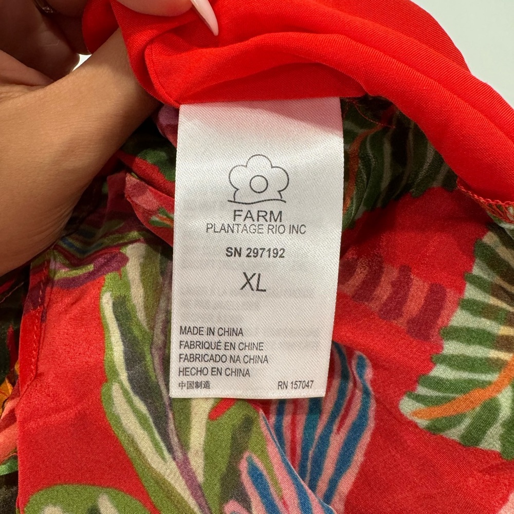 FARM Rio Red Forest Birds Maxi Dress - Picture 12 of 15